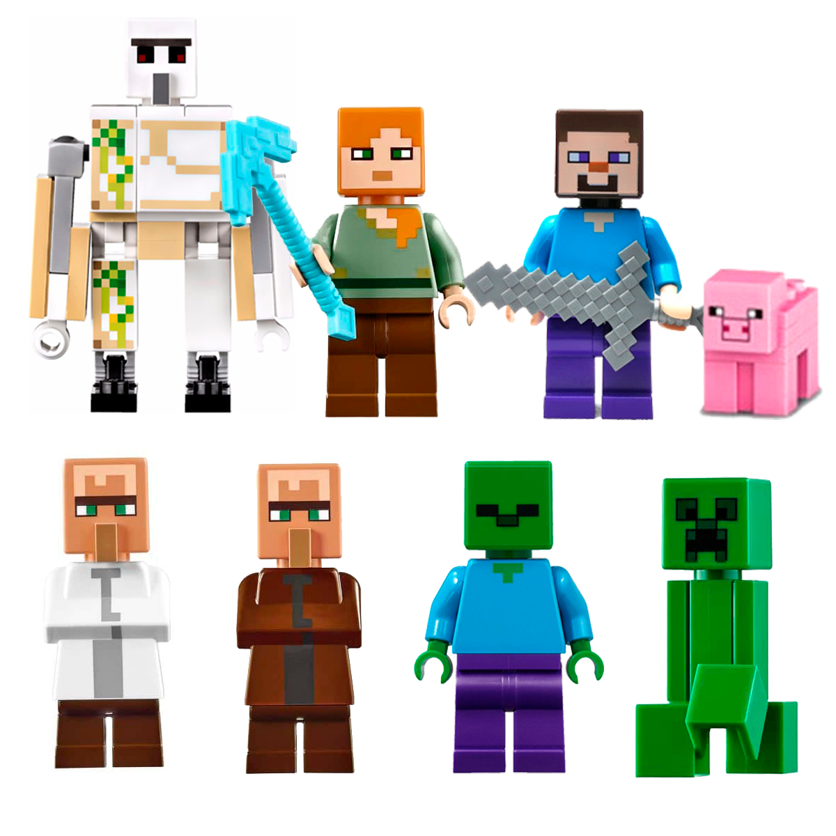 Minecraft Personagem com Acessórios Creeper - Multikids - Novo Mundo