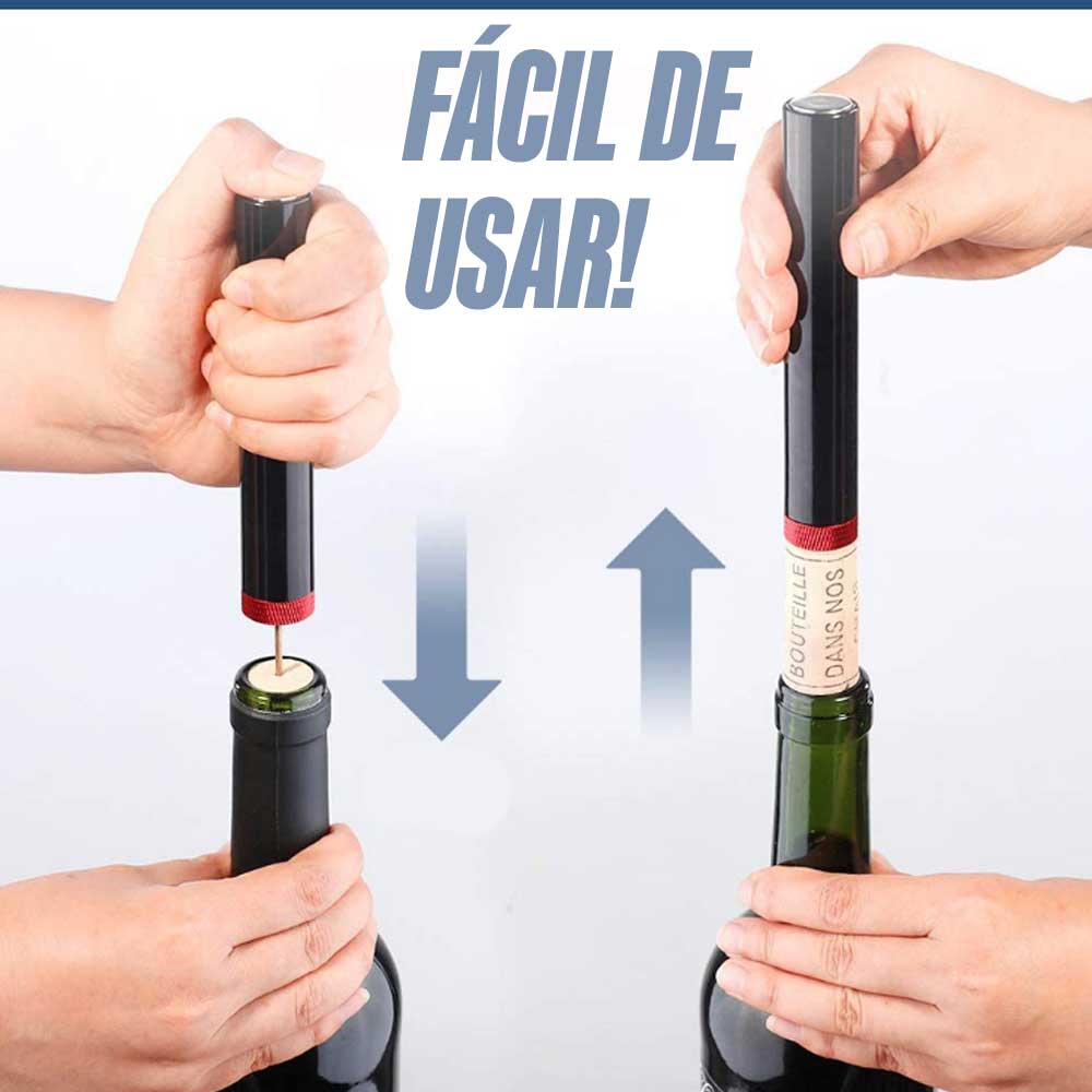 Abridor de Vinho Profissional Fácil de Usar Modo de Uso