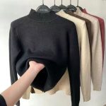 blusa pullover veludo preto