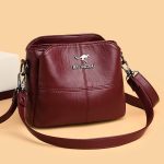 Bolsa Couro Bally Vermelho Vinho