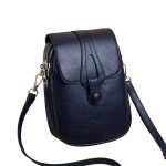 Bolsa Couro Petit Glow Preto Azul